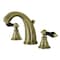 Kingston Brass KB983AKLAB Duchess Widespread Bathroom Faucet W/ Plastic Pop-Up, Brass KB983AKLAB - alternate 1